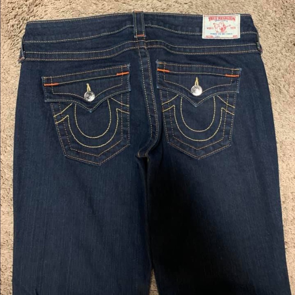 True Religion Boot Cut Dark Wash Jeans - Picture 1 of 4
